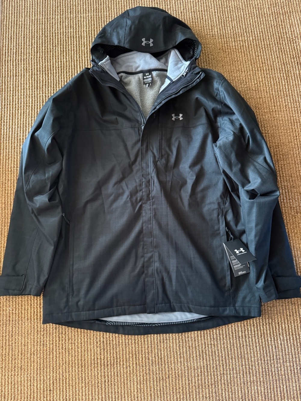 NWT Under Armour Porter 3 in 1 Jacket 2XL Charcoal Gray
